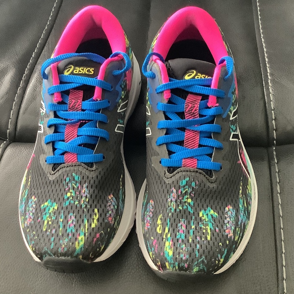 Asics Black with Vibrant Accents Sneakers